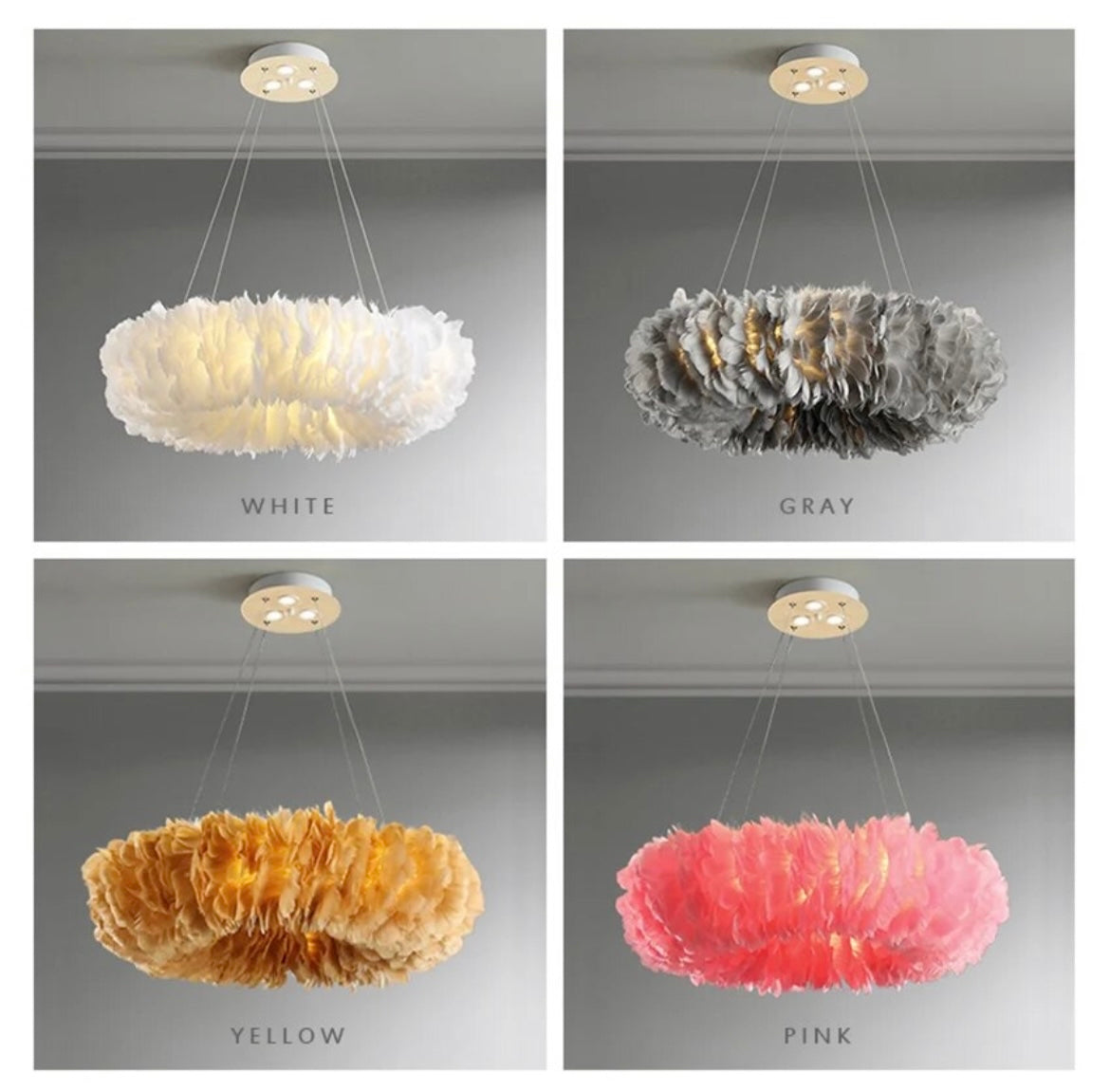 Circle Feather Round Light