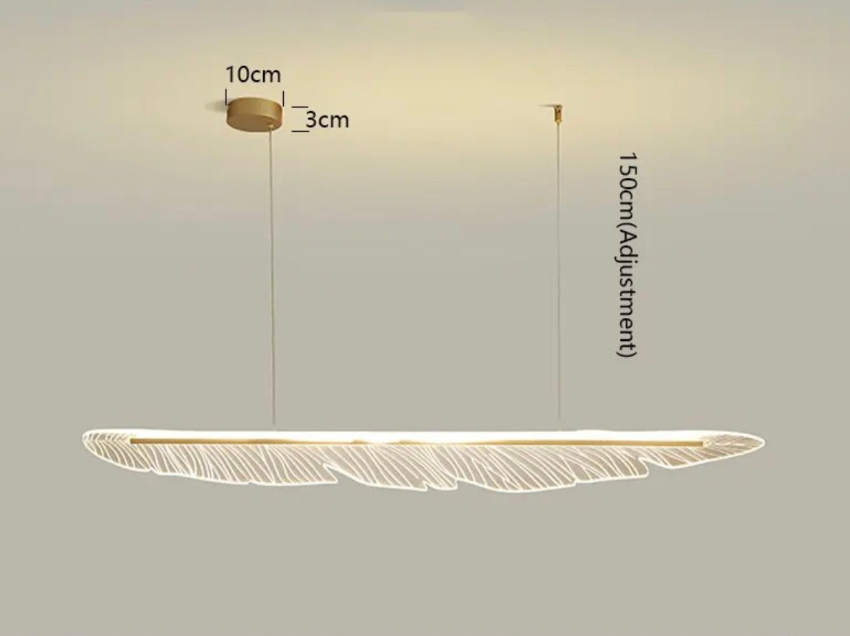 150cm Feather Electroplated Pendant Lights