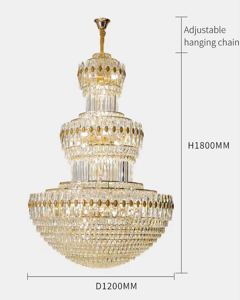 1800 x 1200mm crystal chandelier