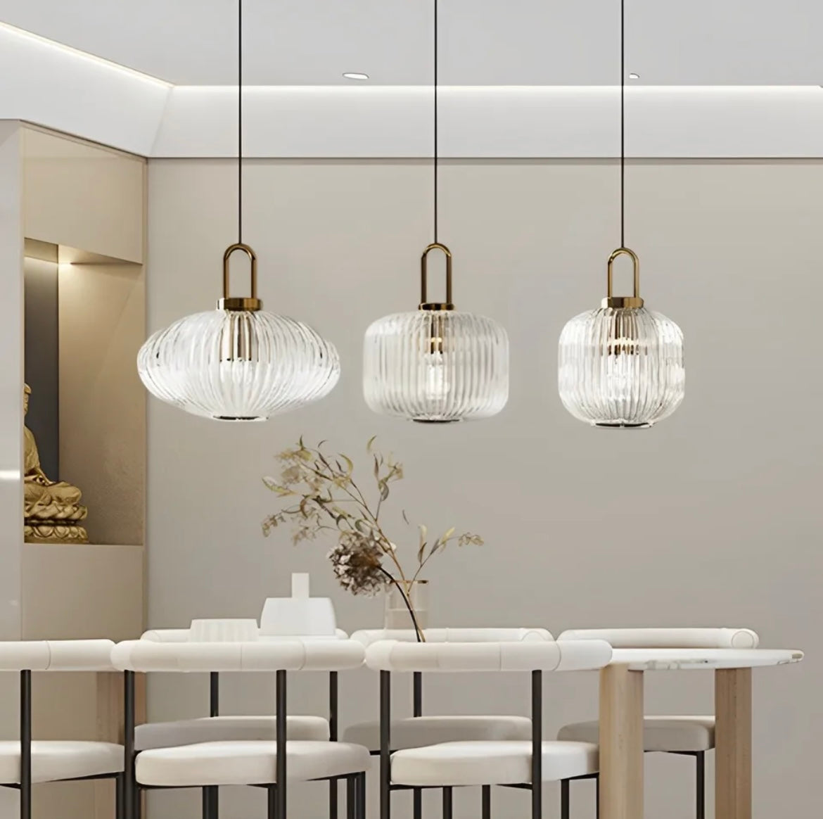 3 Nordic Glass Pendant Light