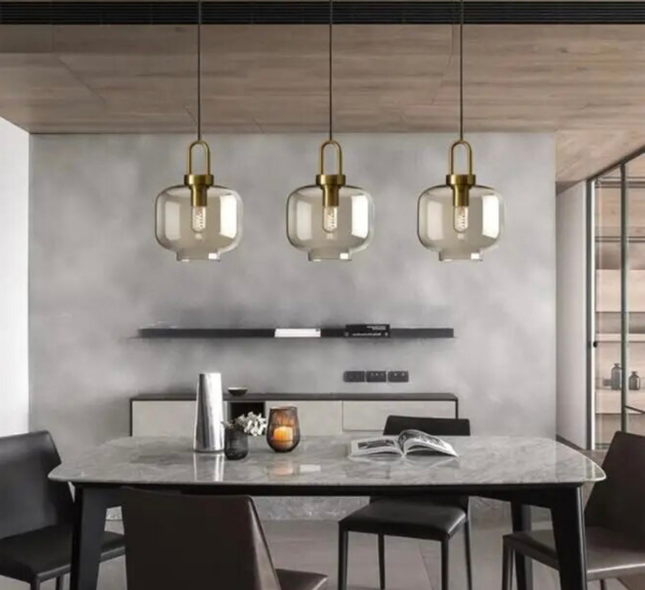 Modern Glass Latern Pendant Lights