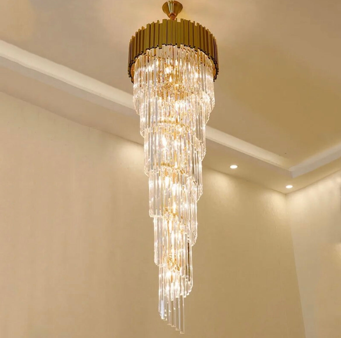 contemporary spiral chandelier