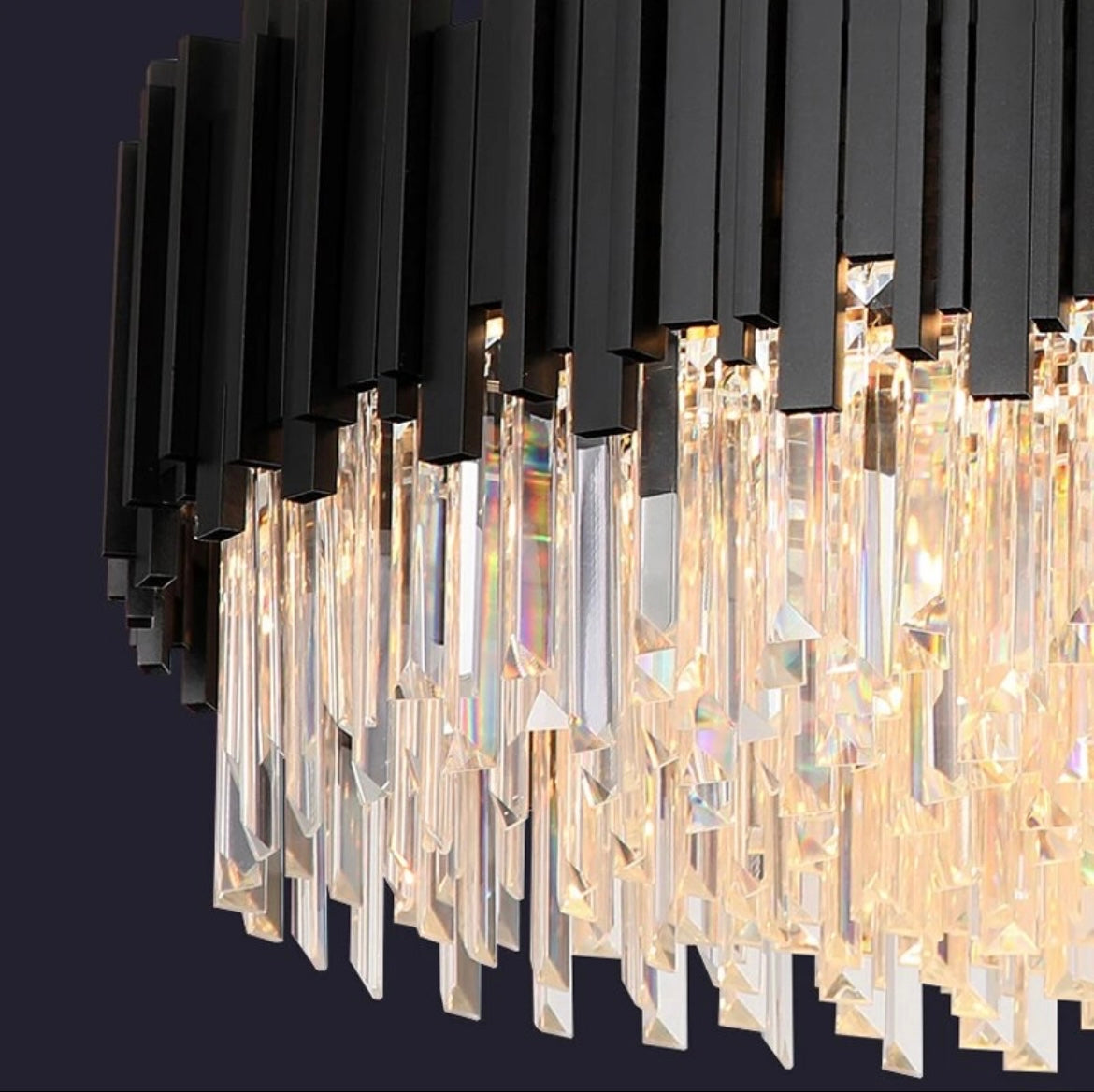 Black Modern Crystal Chandelier