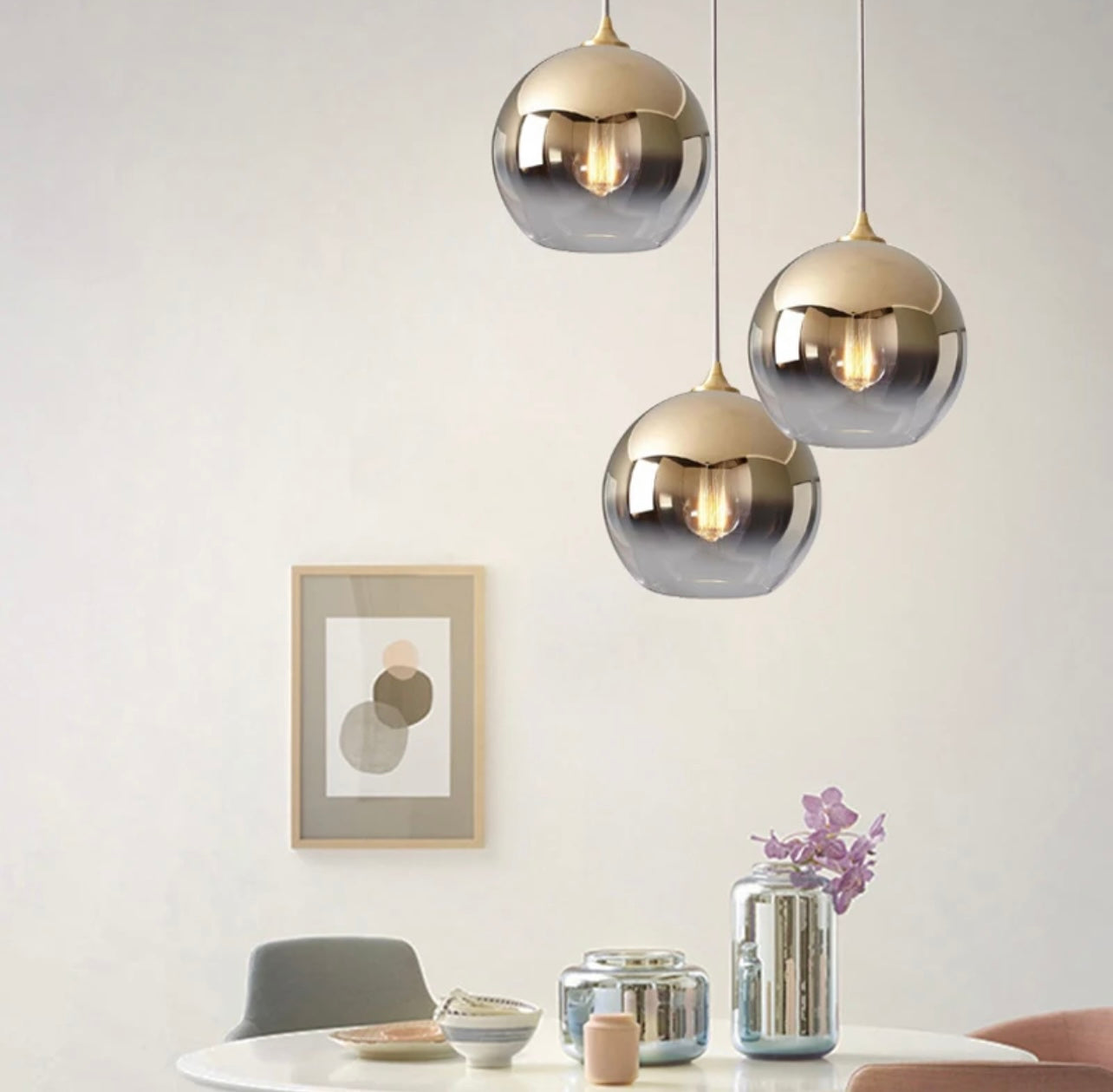 Ombré Glass Ball Pendant Light