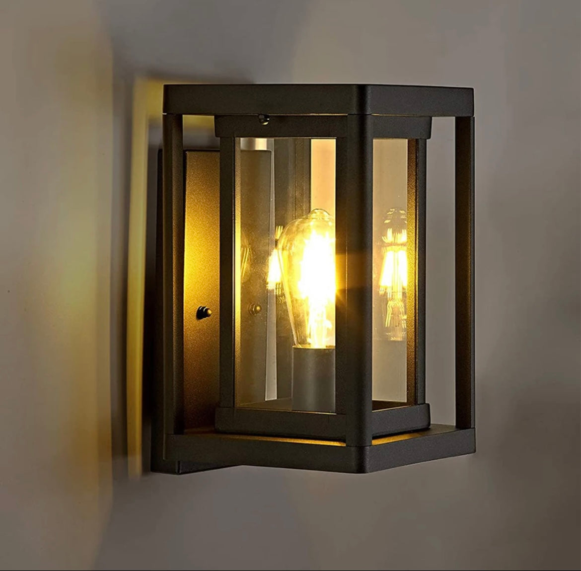 Outdoor Square Retro Wall Light