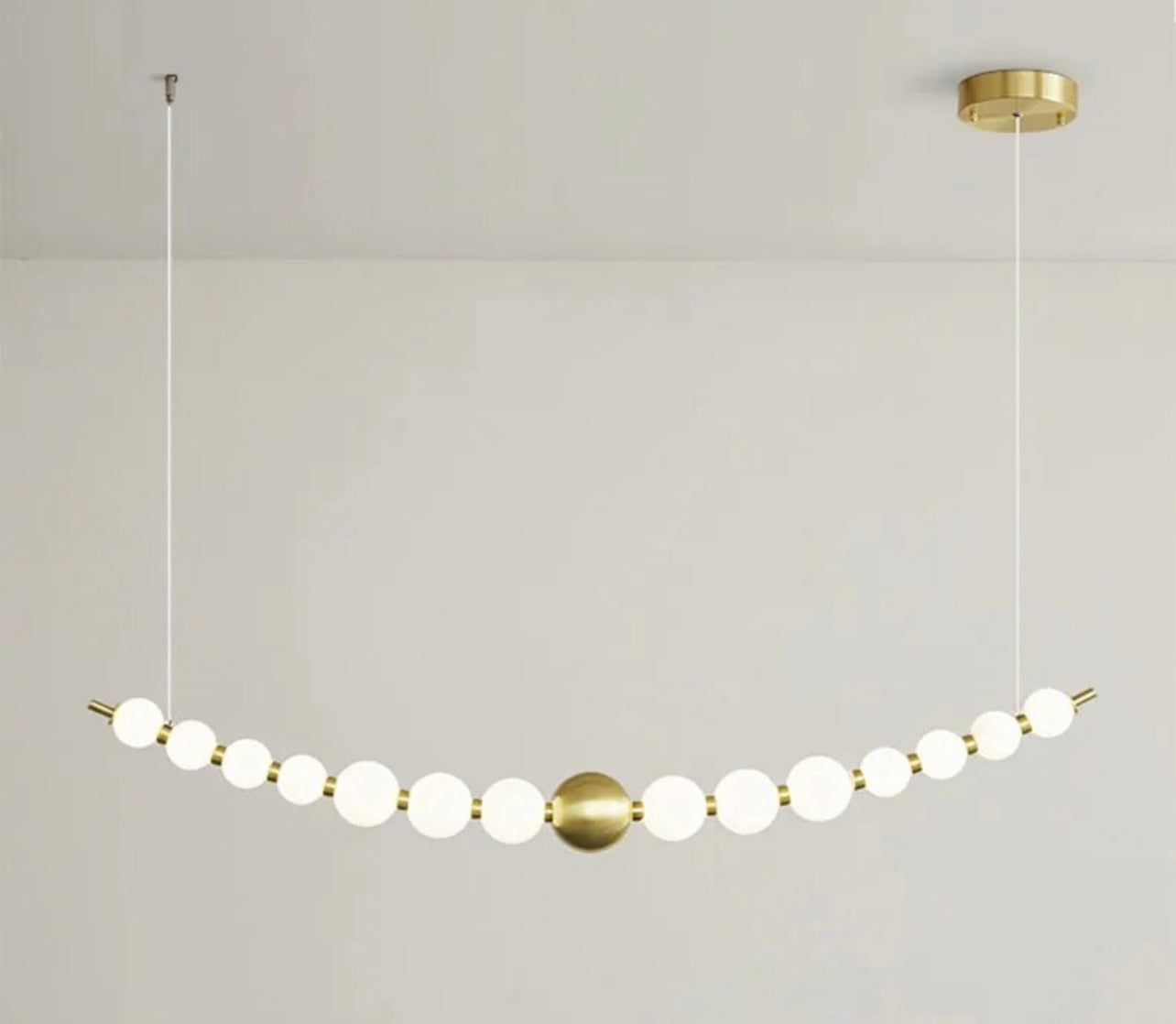 Brass Necklace Pendant Light