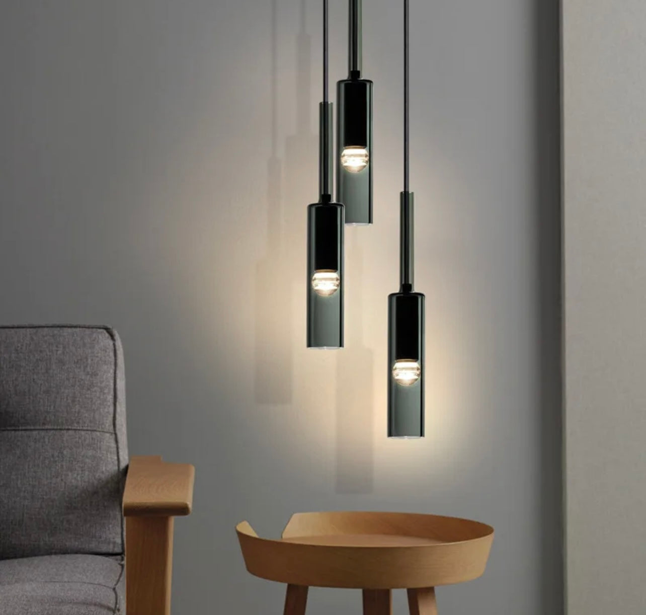 Black Hanging bedside pendant Lights