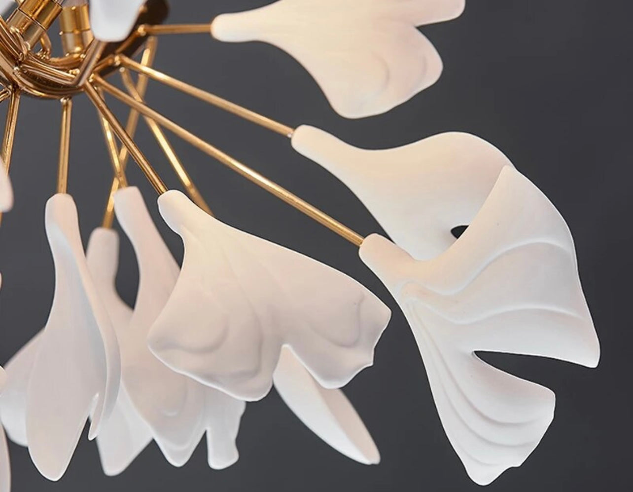 Ceramic Leaf Chandelier