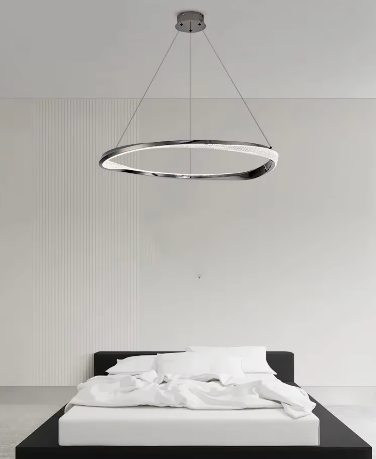 Chrome Ring Chandelier 