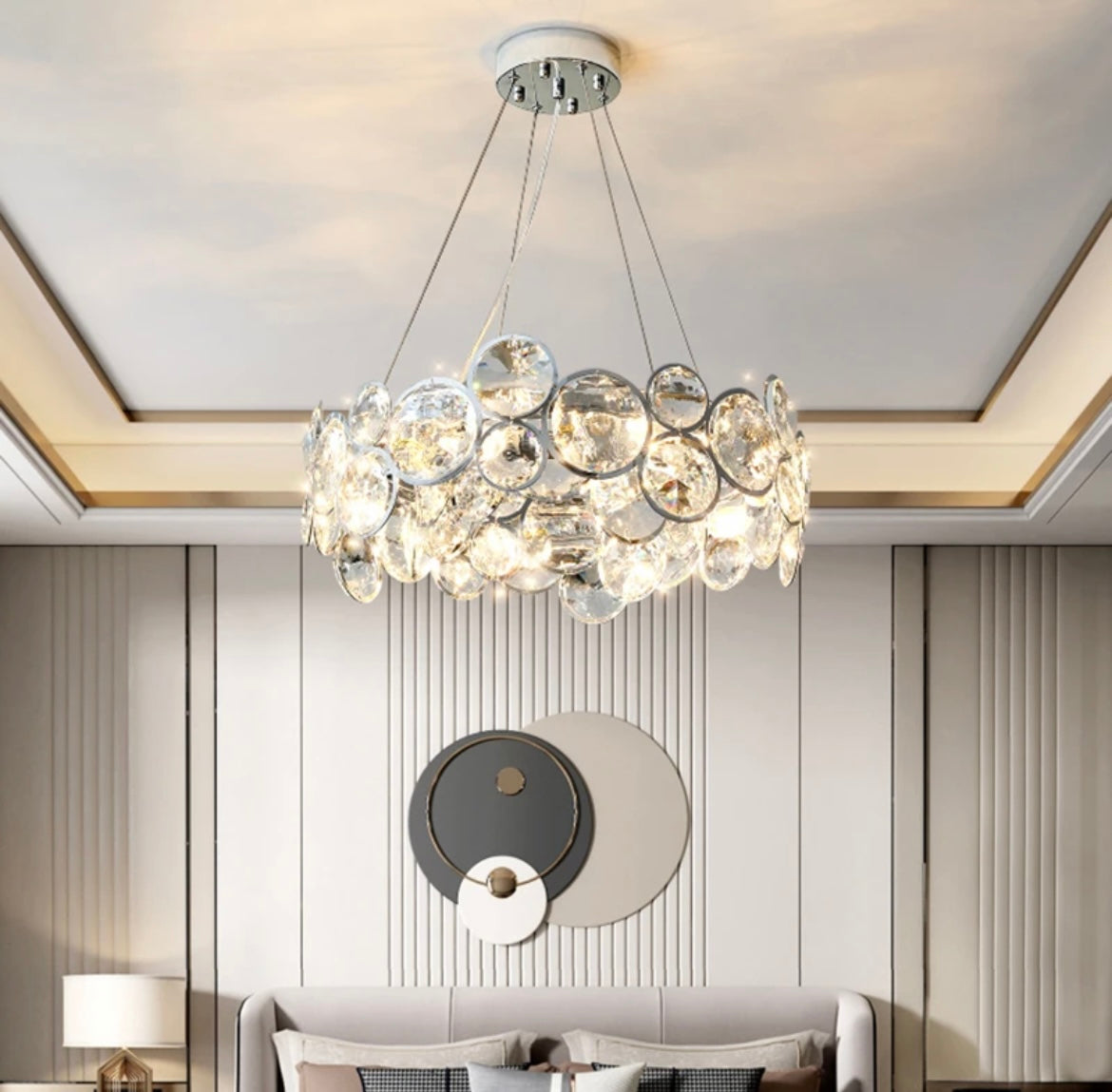 Circle Modern K9 Crystal Chandelier