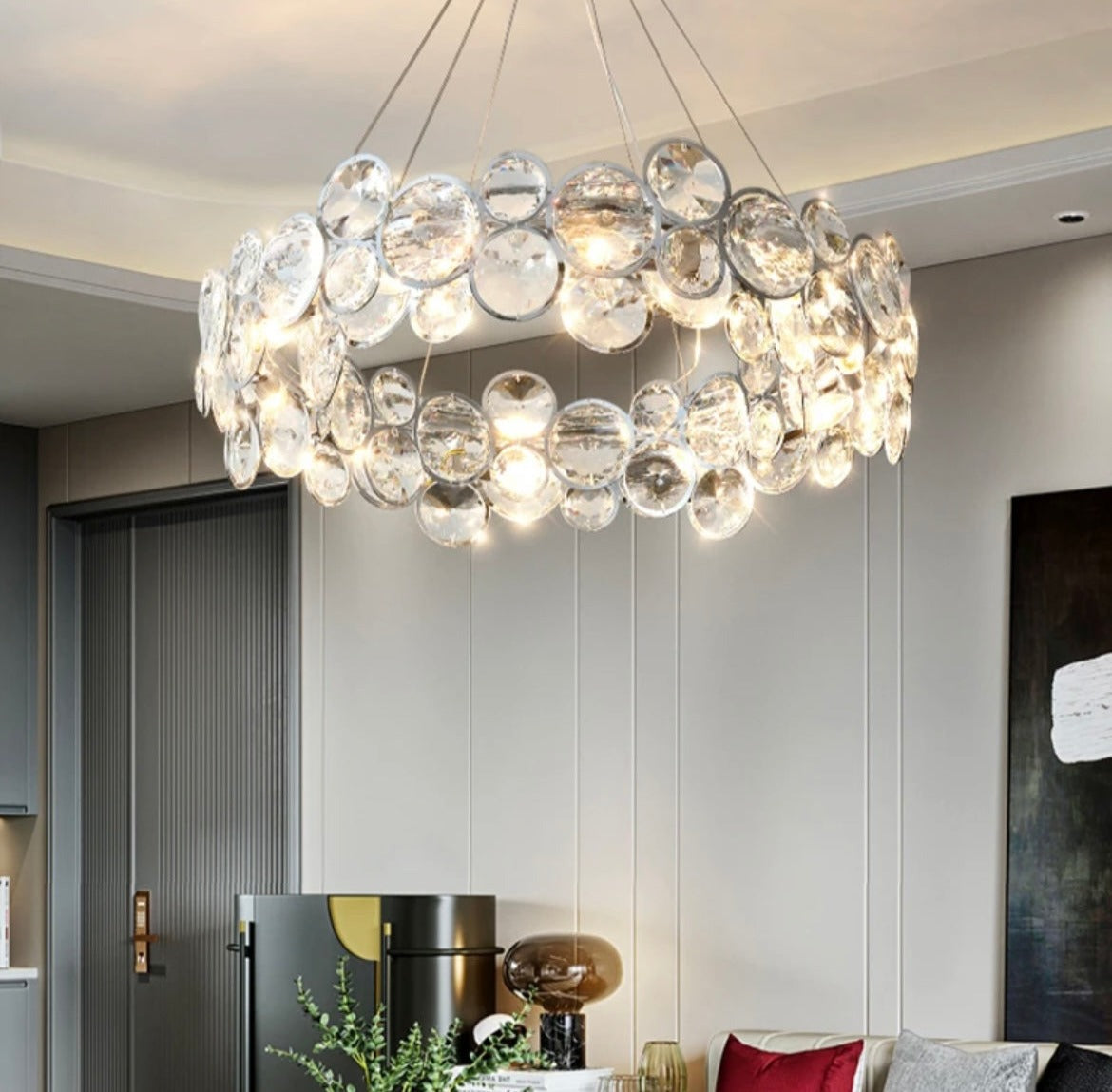 Circular Modern K9 Crystal Chandelier