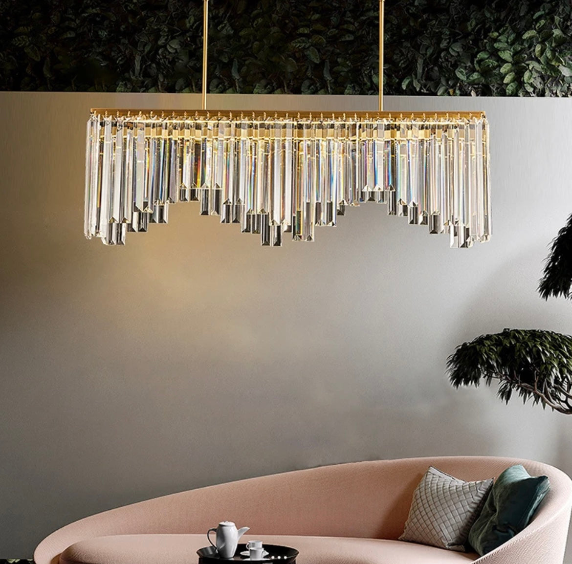 Clear Crystal Luxury Copper Chandeliers