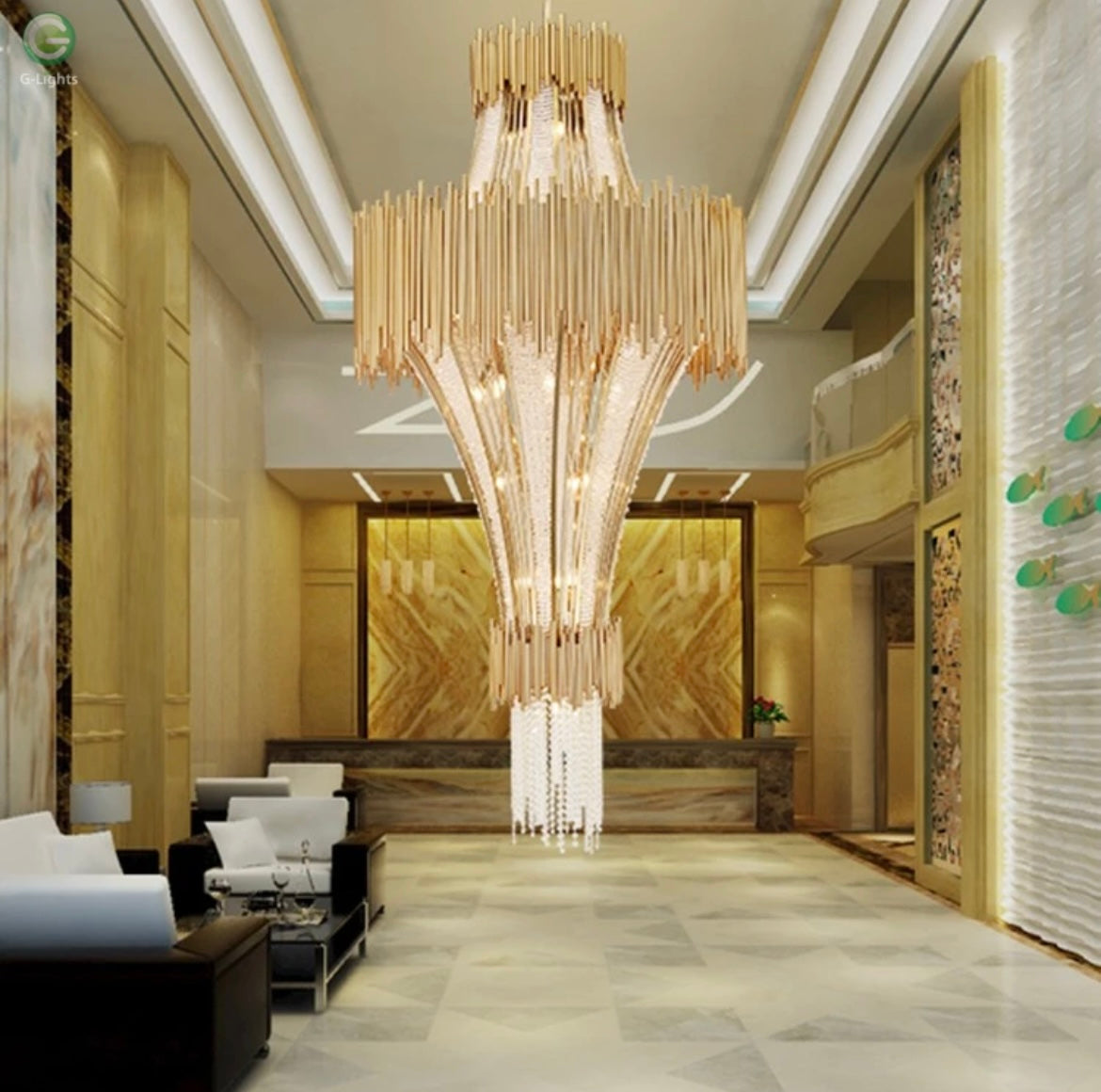 Commercial Project Villa High Chandeliers