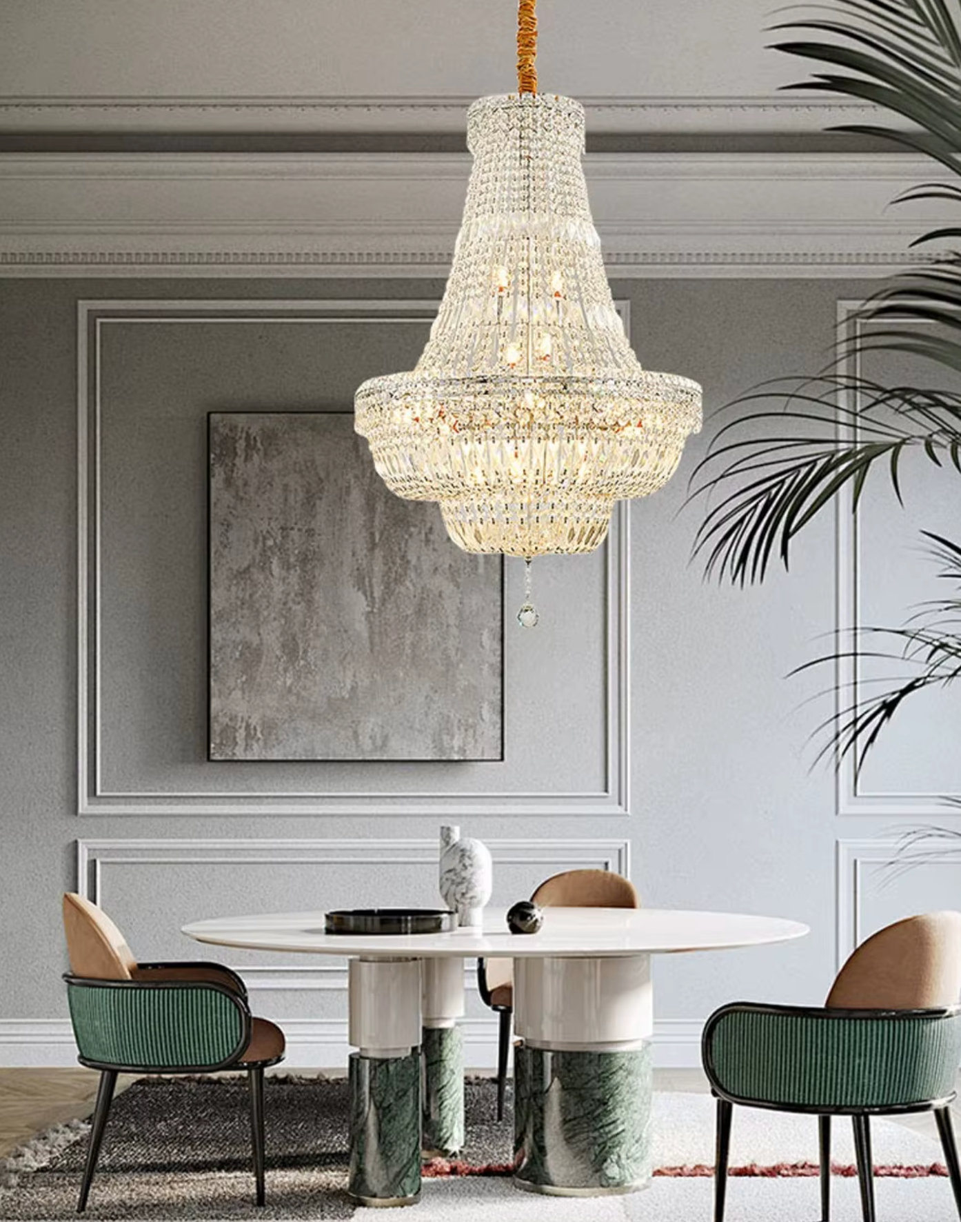 Crystal LED Dining Room Chandelier 