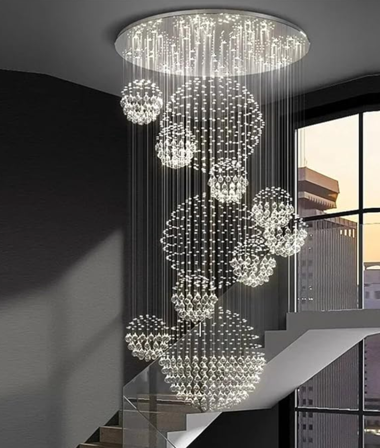 Droplet Pendant Crystal Chandelier 