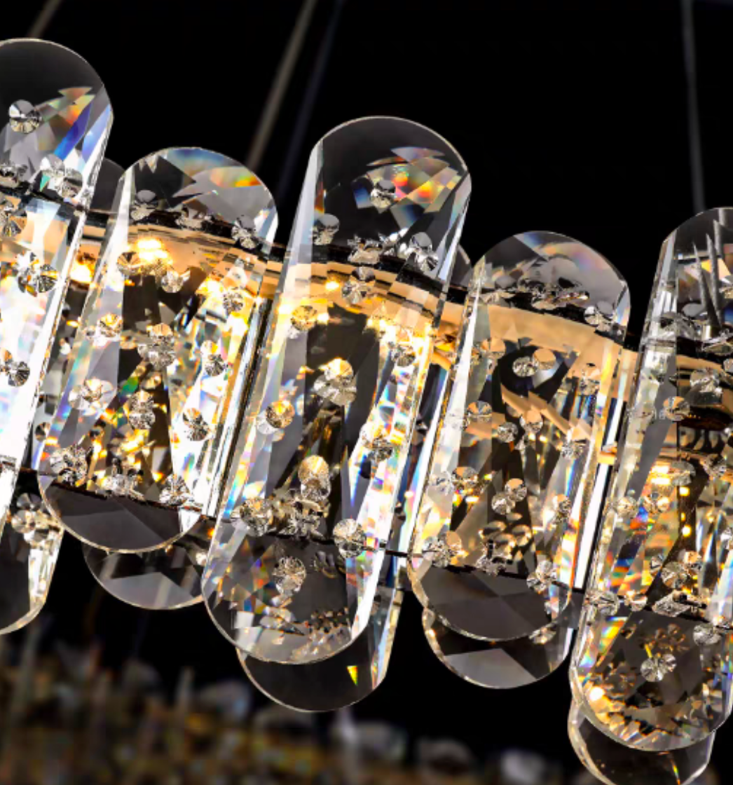 Detailed Crystal Ring Chandeliers