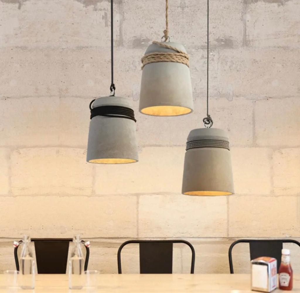 Dining table Nordic Cement Concrete Lamps