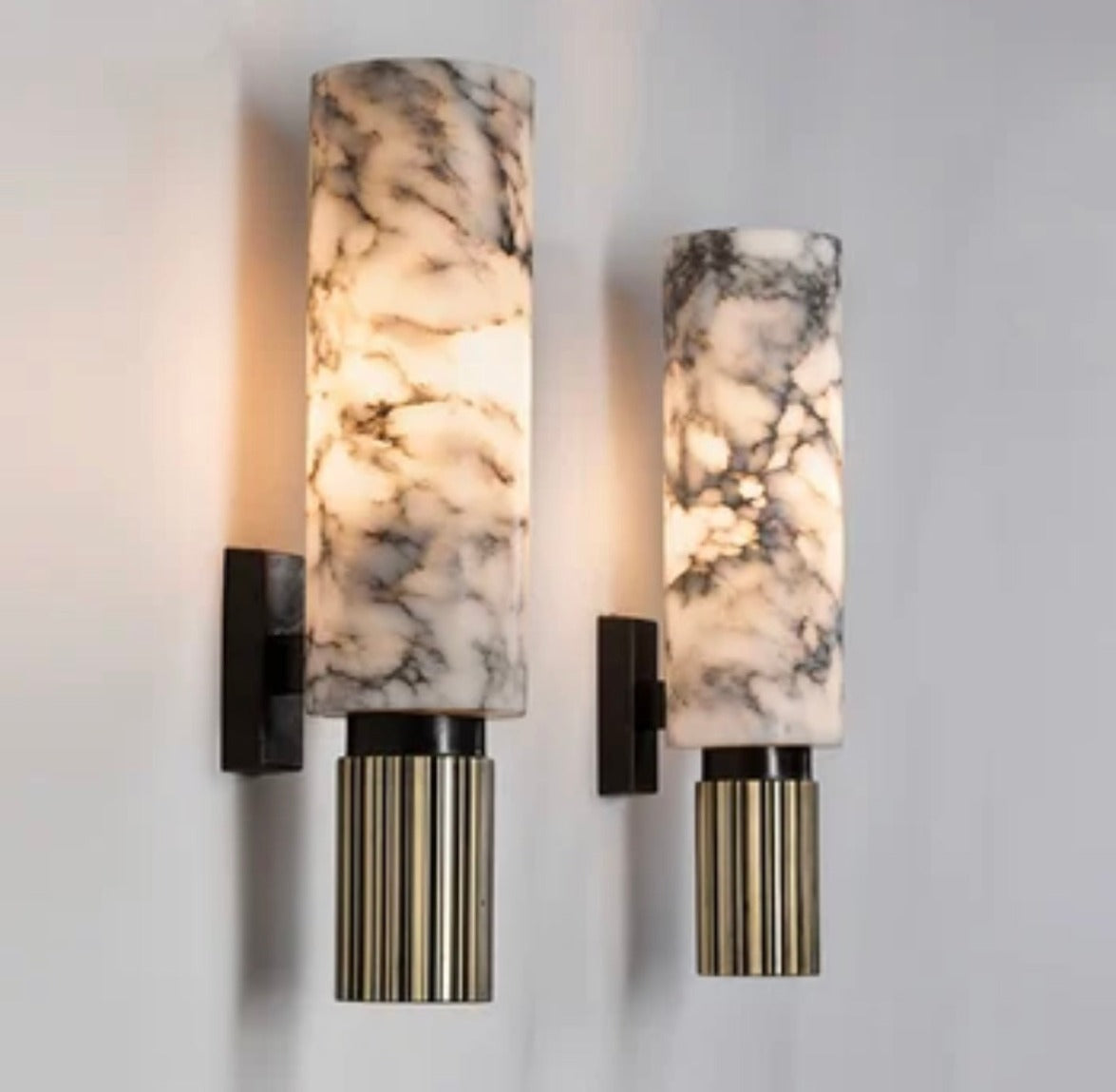 Marble Brass Wall Light