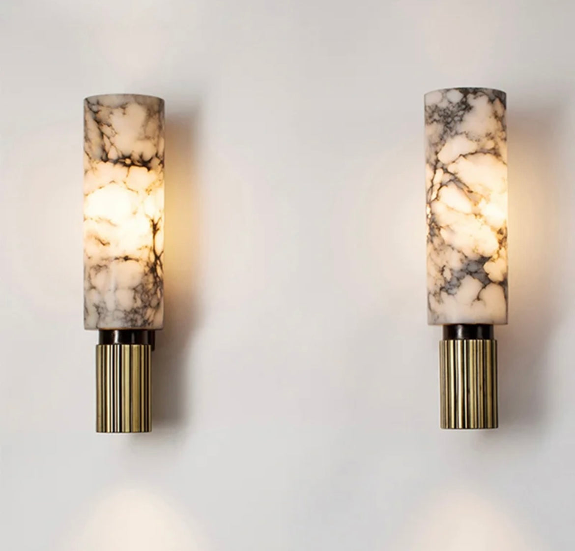 Marble Brass Wall Light