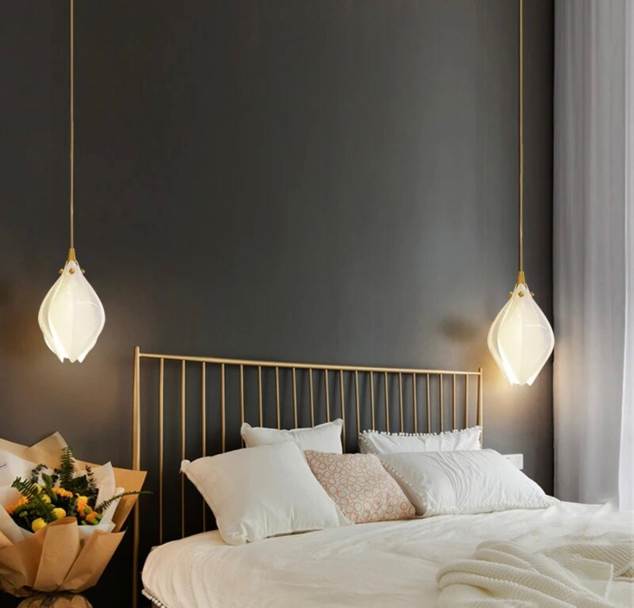 Ceramic Petal Bedroom Chandelier