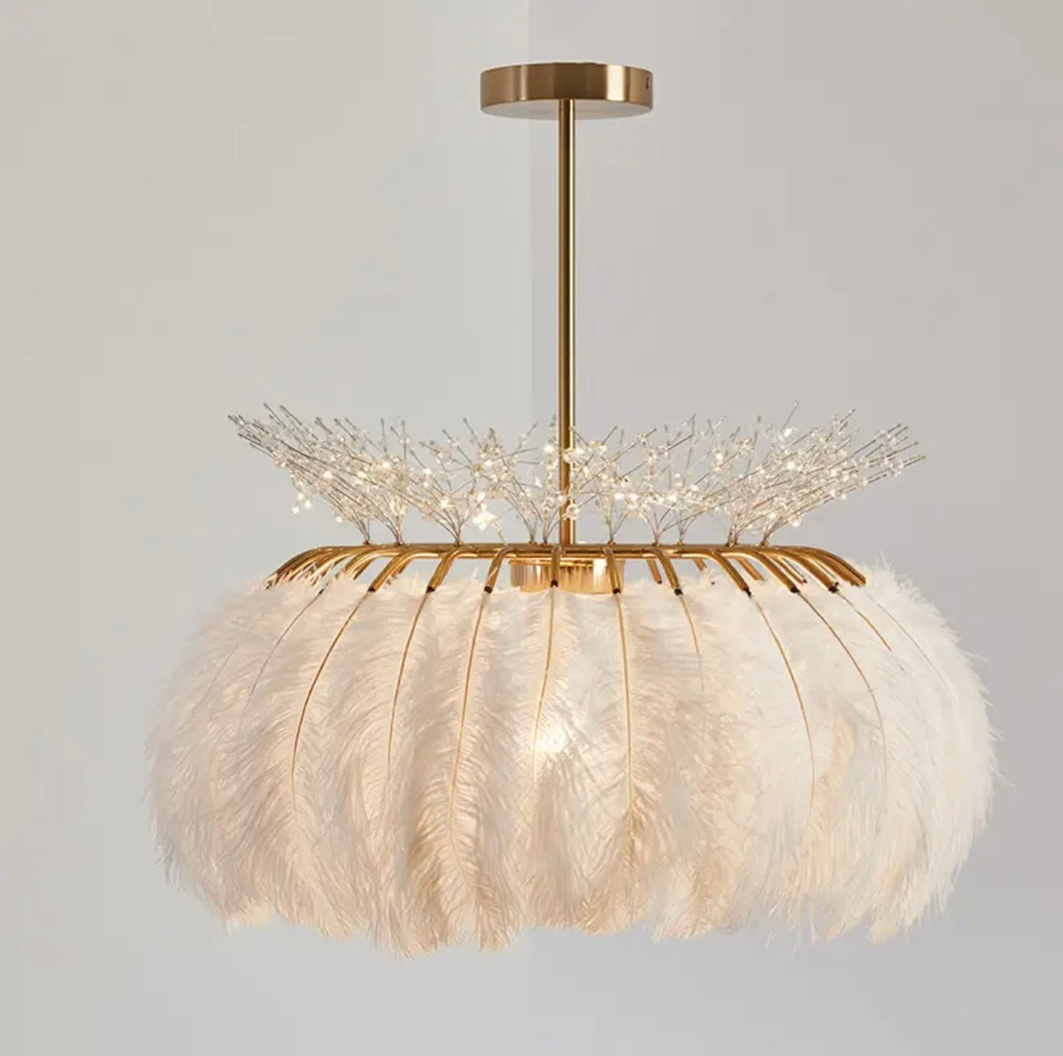 Large Feathered Crown Light