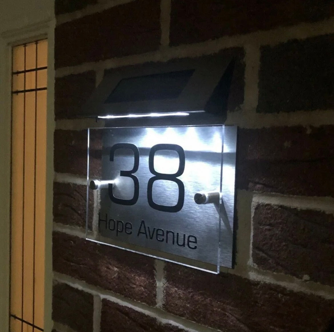 Outdoor Waterproof House Number Solar Light