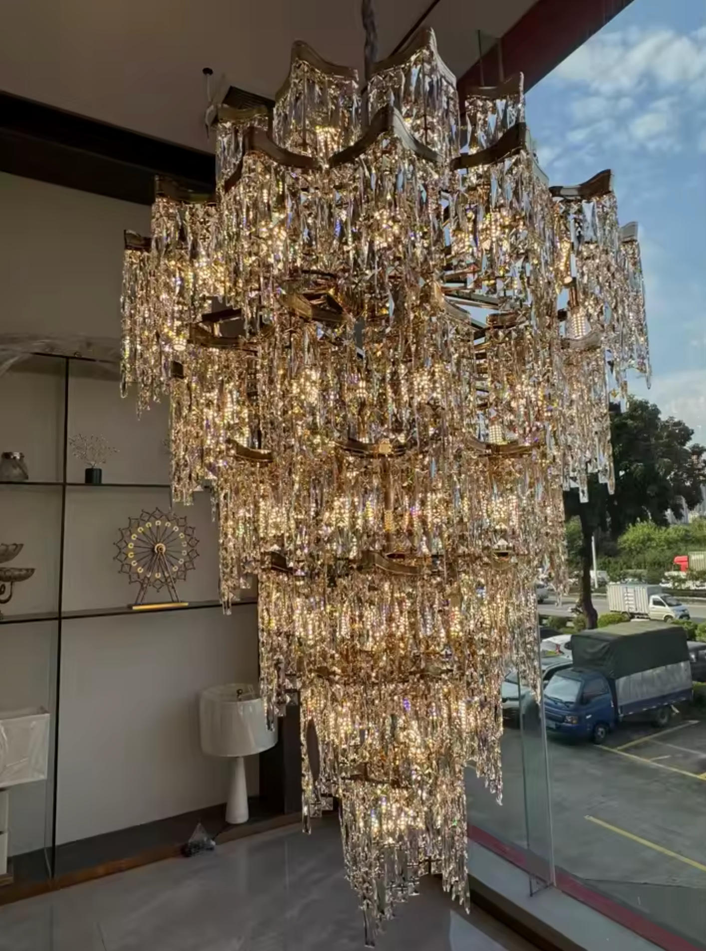 gold crystal chandelier 