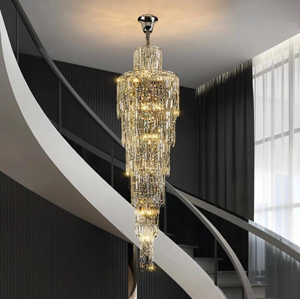 6 tier gold chandelier