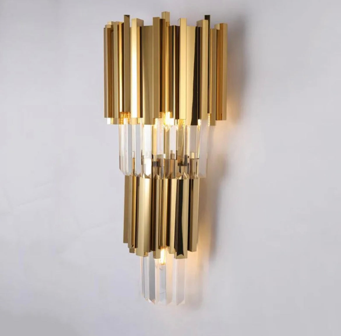 Golden Crystal Wall Light