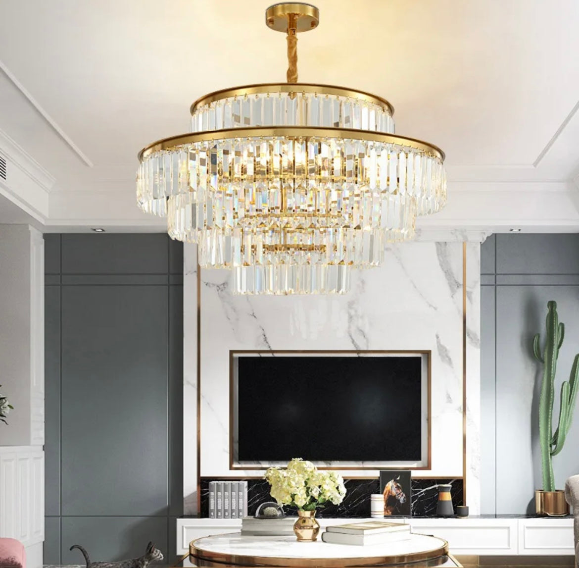 Villa Light Luxury Crystal Chandelier