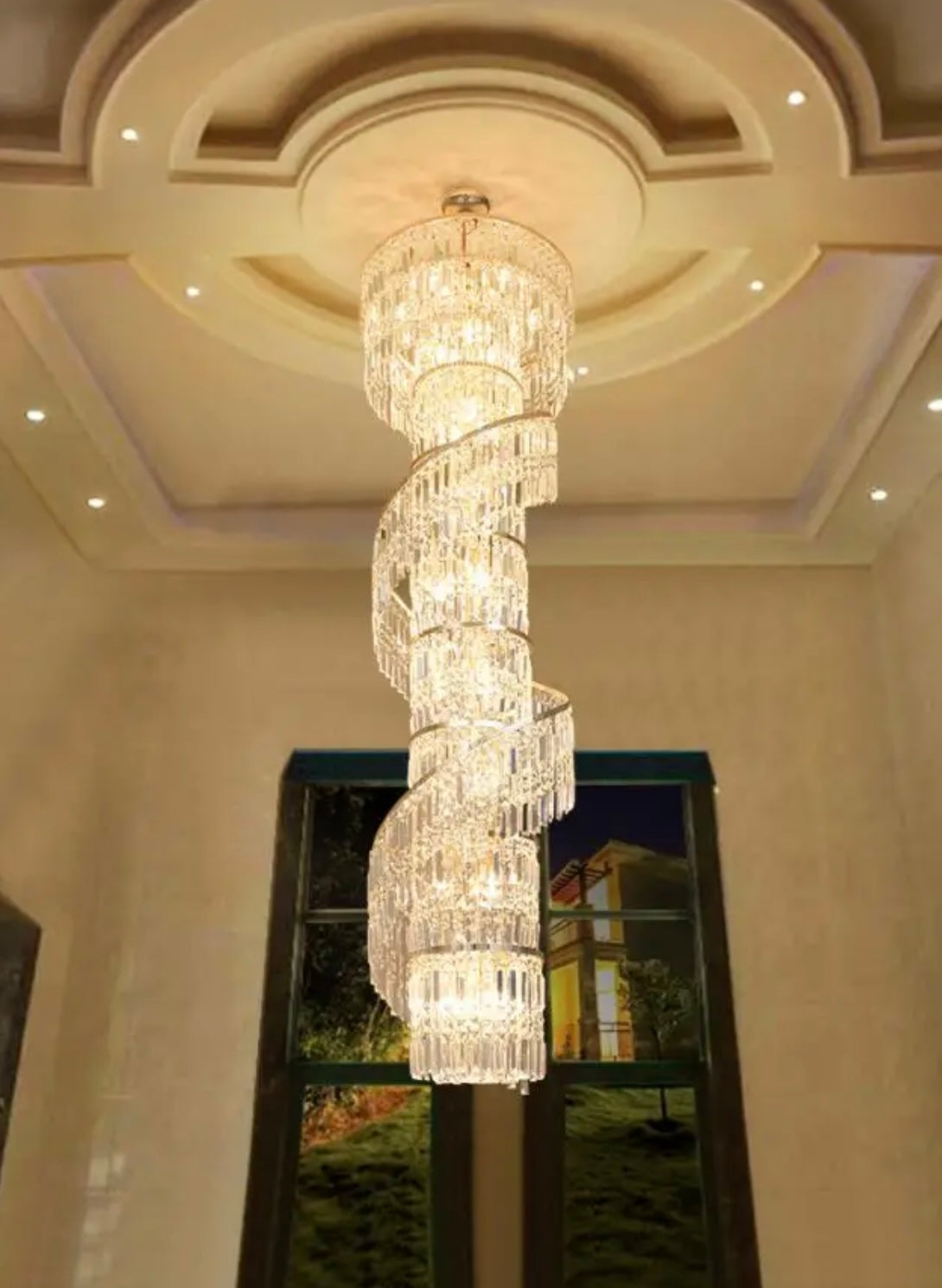 Modern Villa Luxury Large Crystal Chandelier