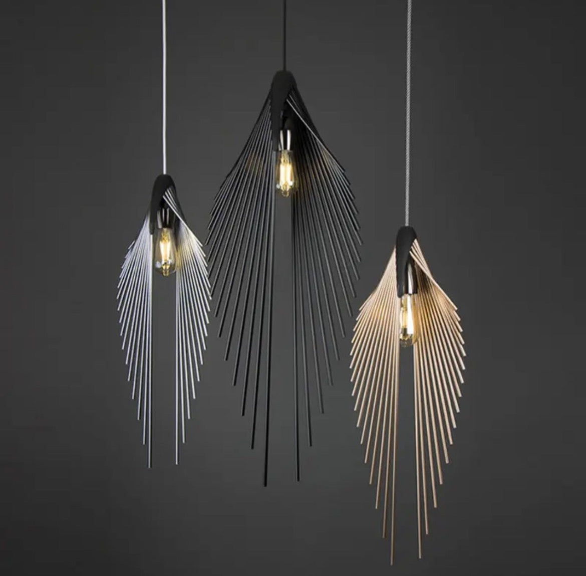 Iron Bird Wings Pendant Lights