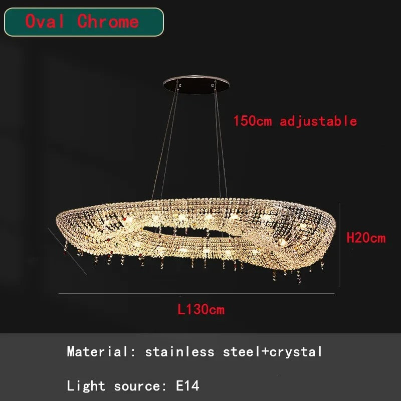 Italian Postmodern Circle Ring Chandelier light