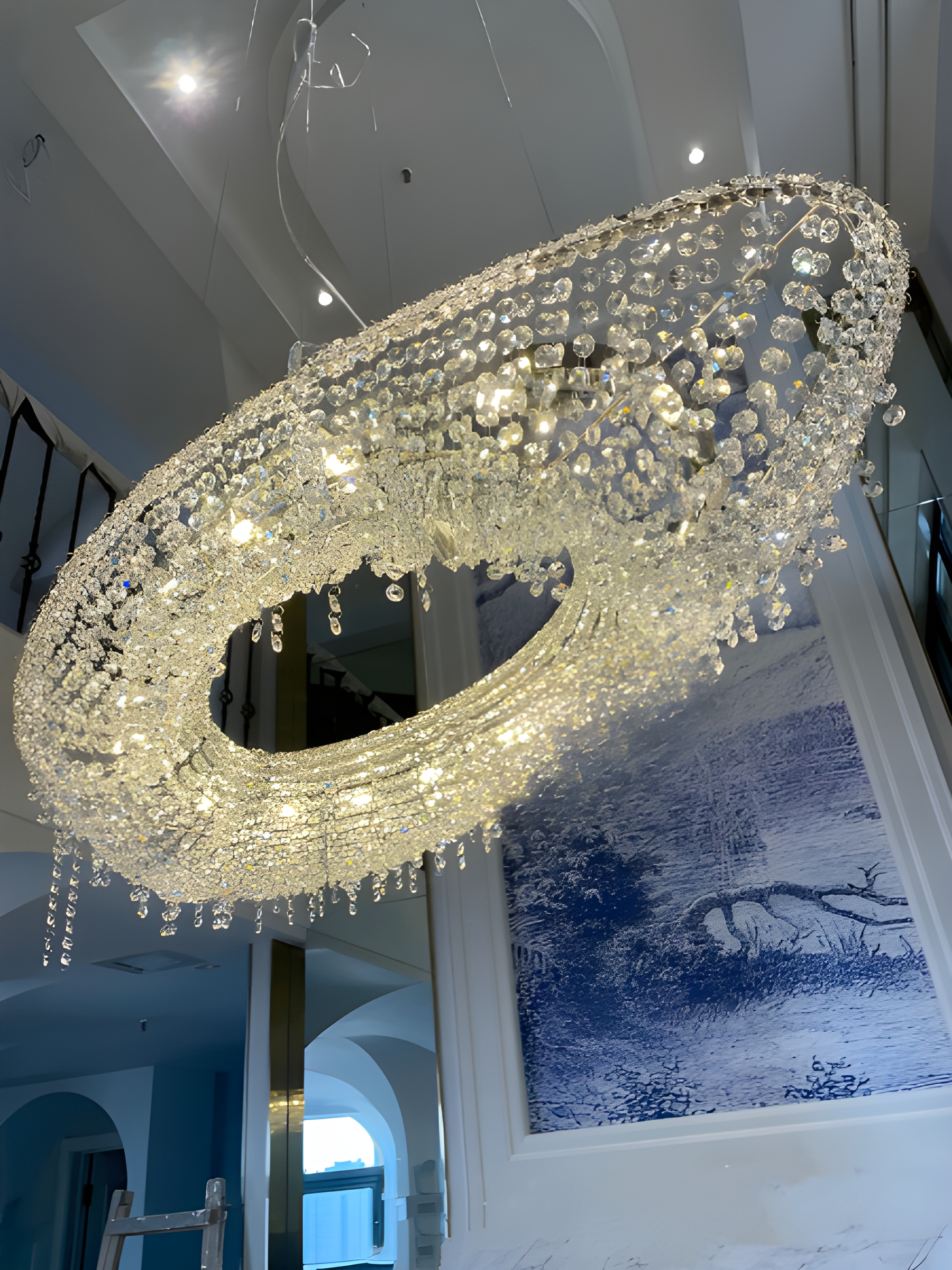 Italian Postmodern Luxury Circle Ring Chandelier lighting