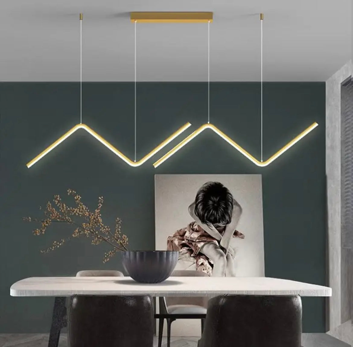 Kitchen Dining table Linear zigzag Light