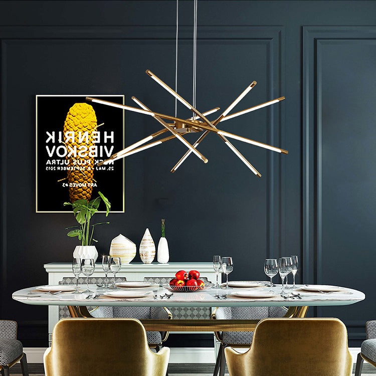 LED & Gold Dining Modern Branch Chandelier Hanging