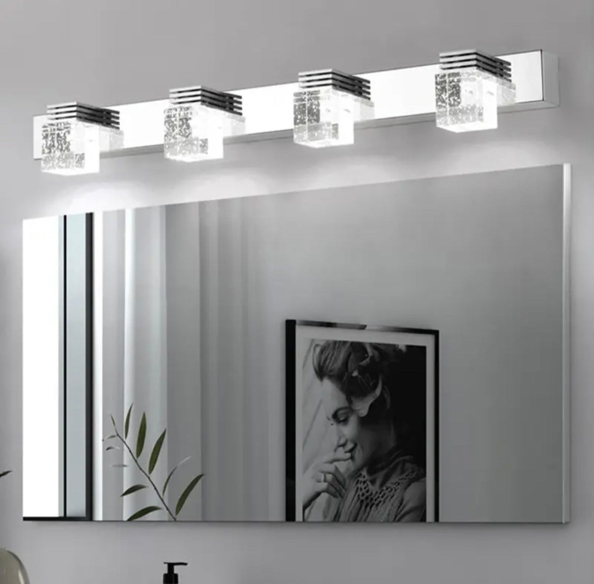 LED Waterproof Crystal Square Wall Light