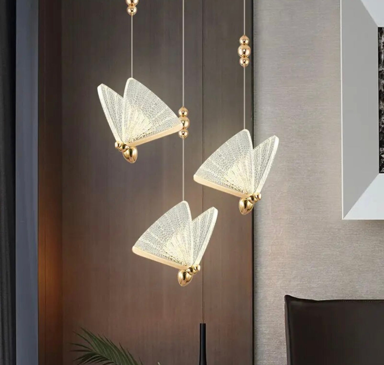 Butterfly long staircase chandelier