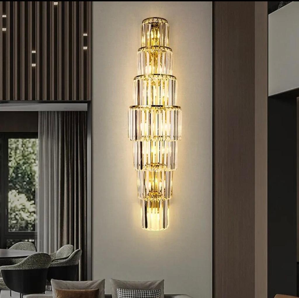 Large Crystal Wall Lamp