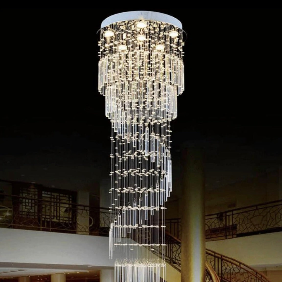 Long large handing chandelier for staircases