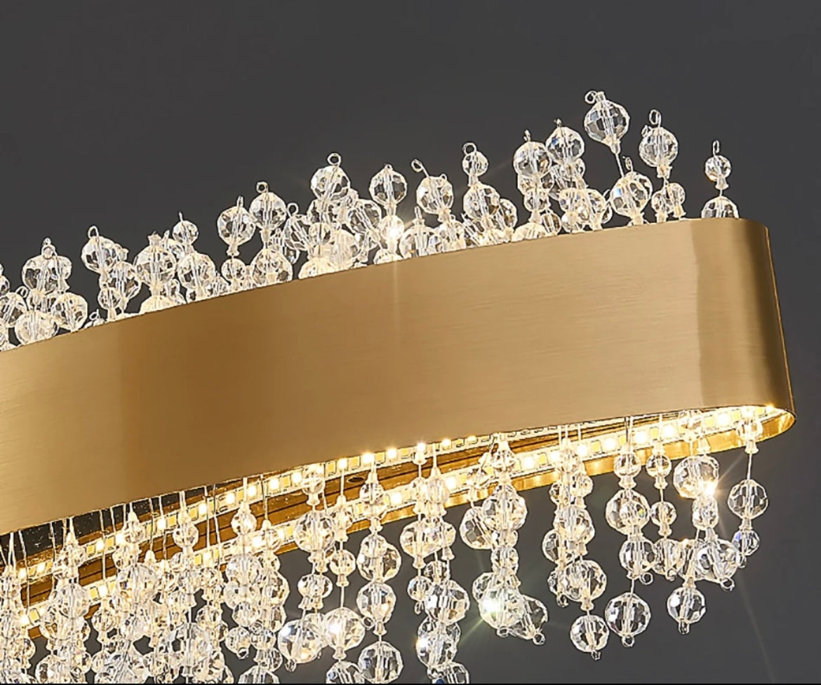 Lighting Rectangular Design Crystal