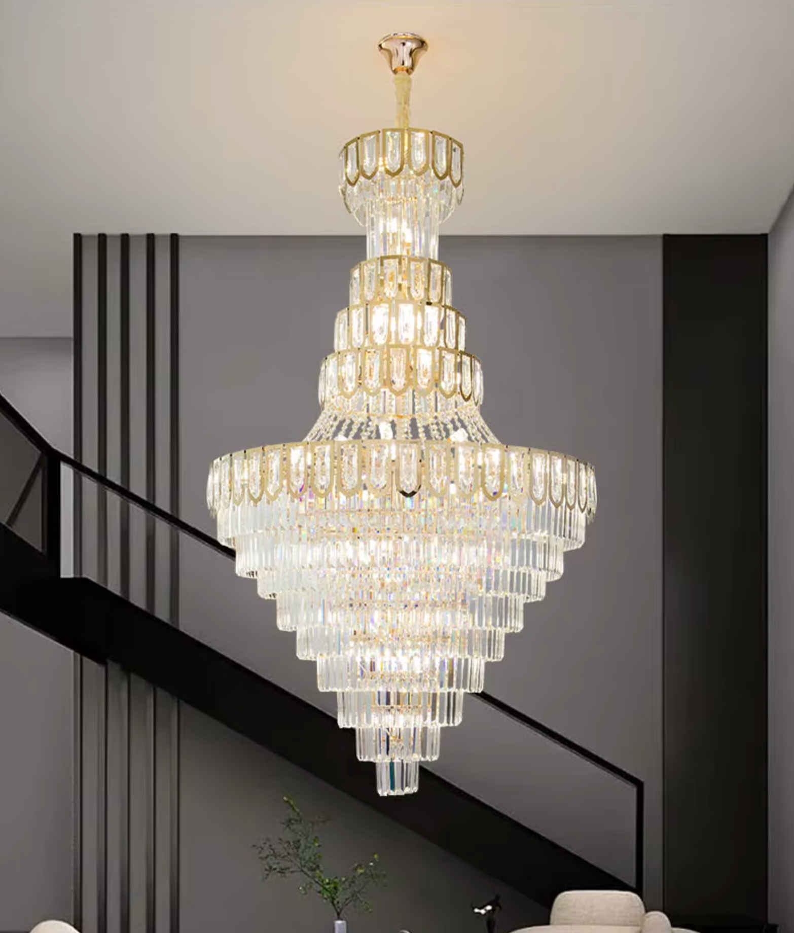 Luxury Attic Crystal Chandelier