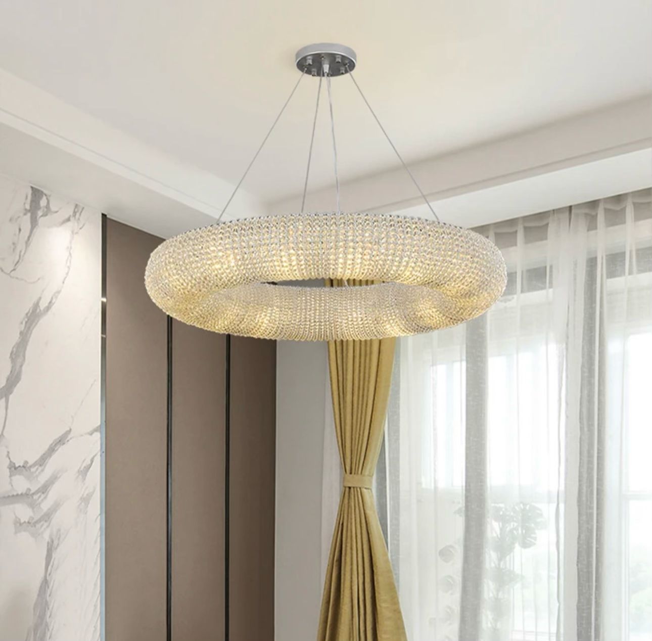 Modern American Luxury Bead Chandelier