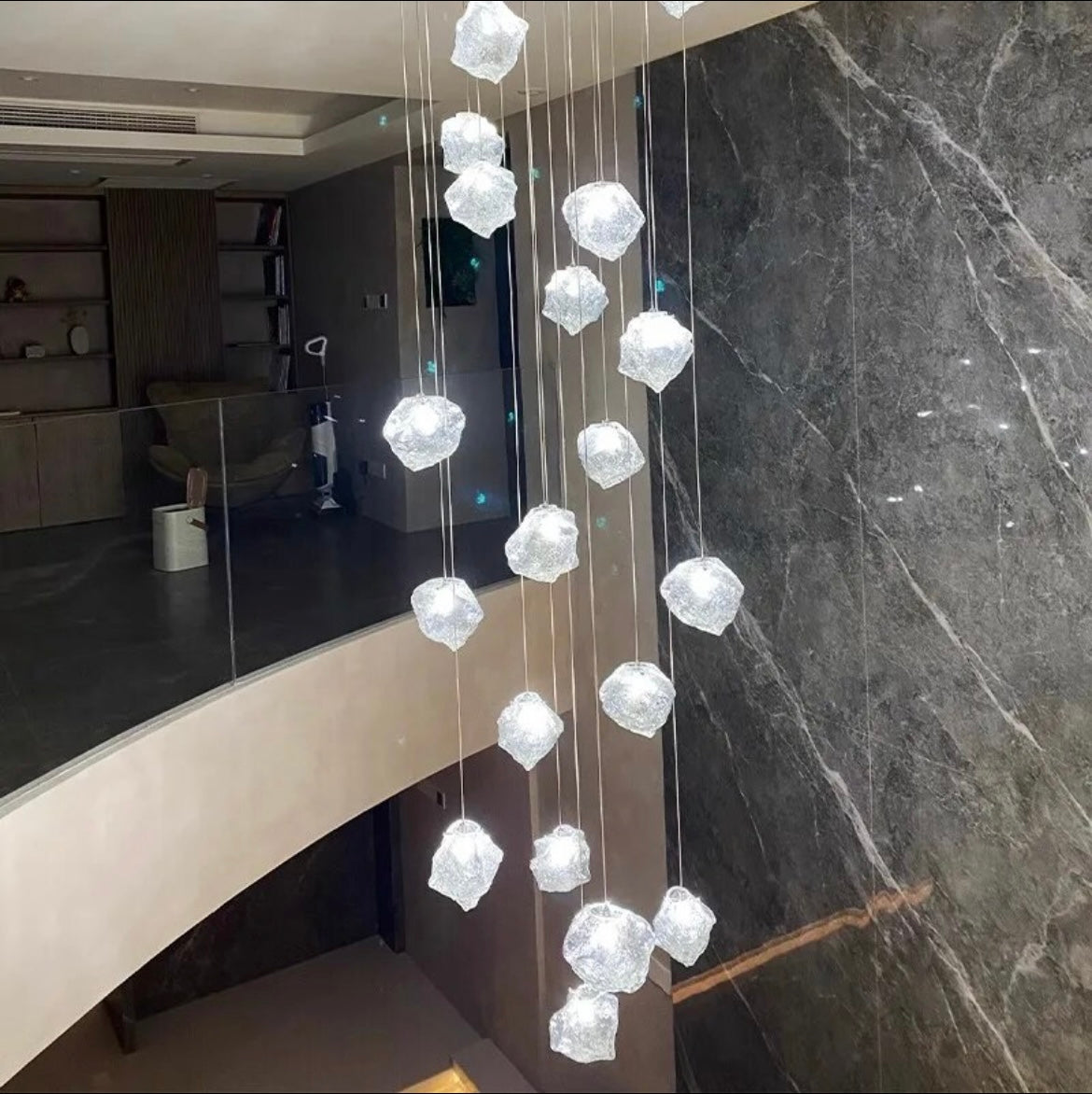 Modern Crystal Staircase Pendants