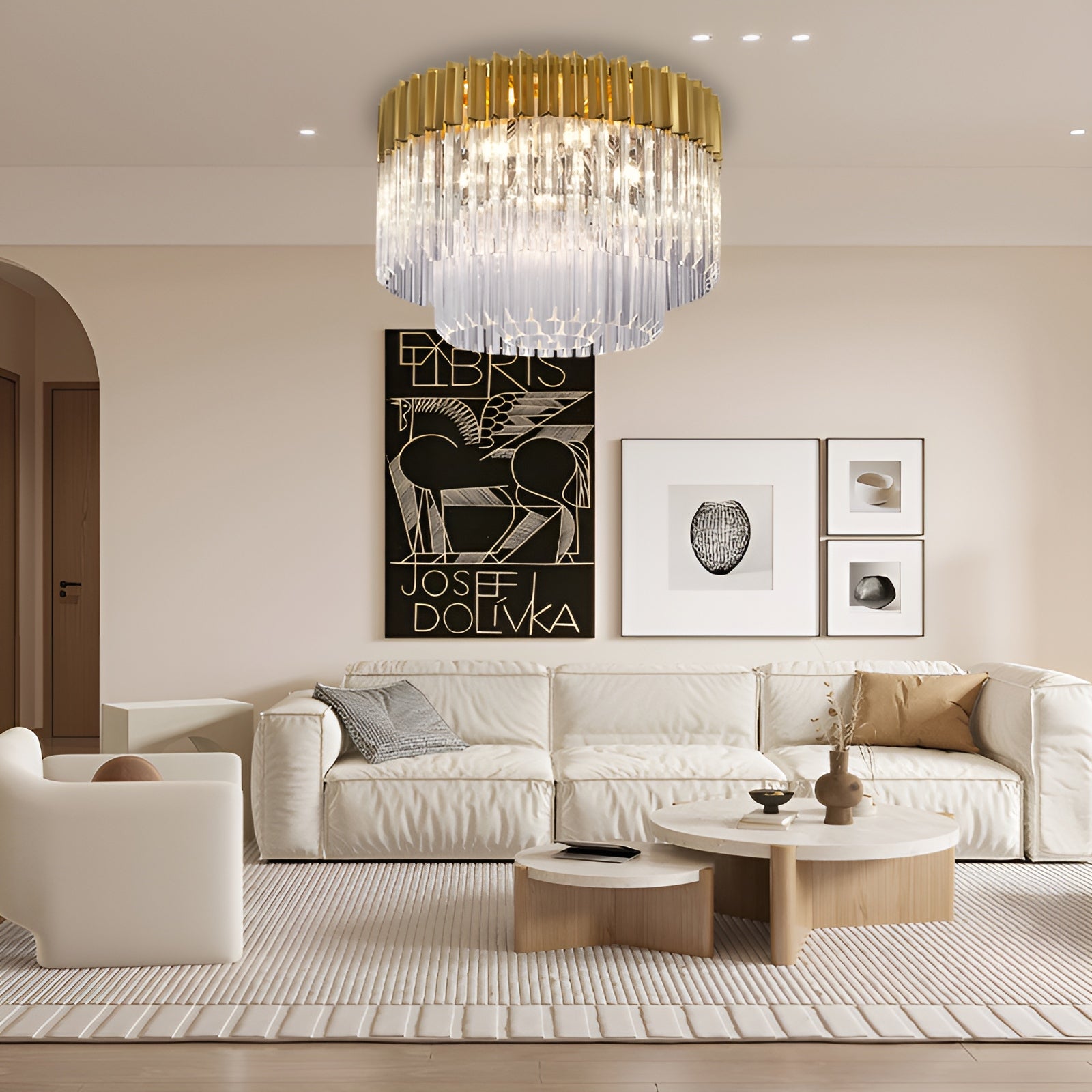 Modern Luxury Crystal LED Ceiling Light