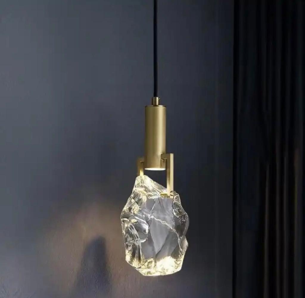 Modern Stone Crystal Pendant Lamp