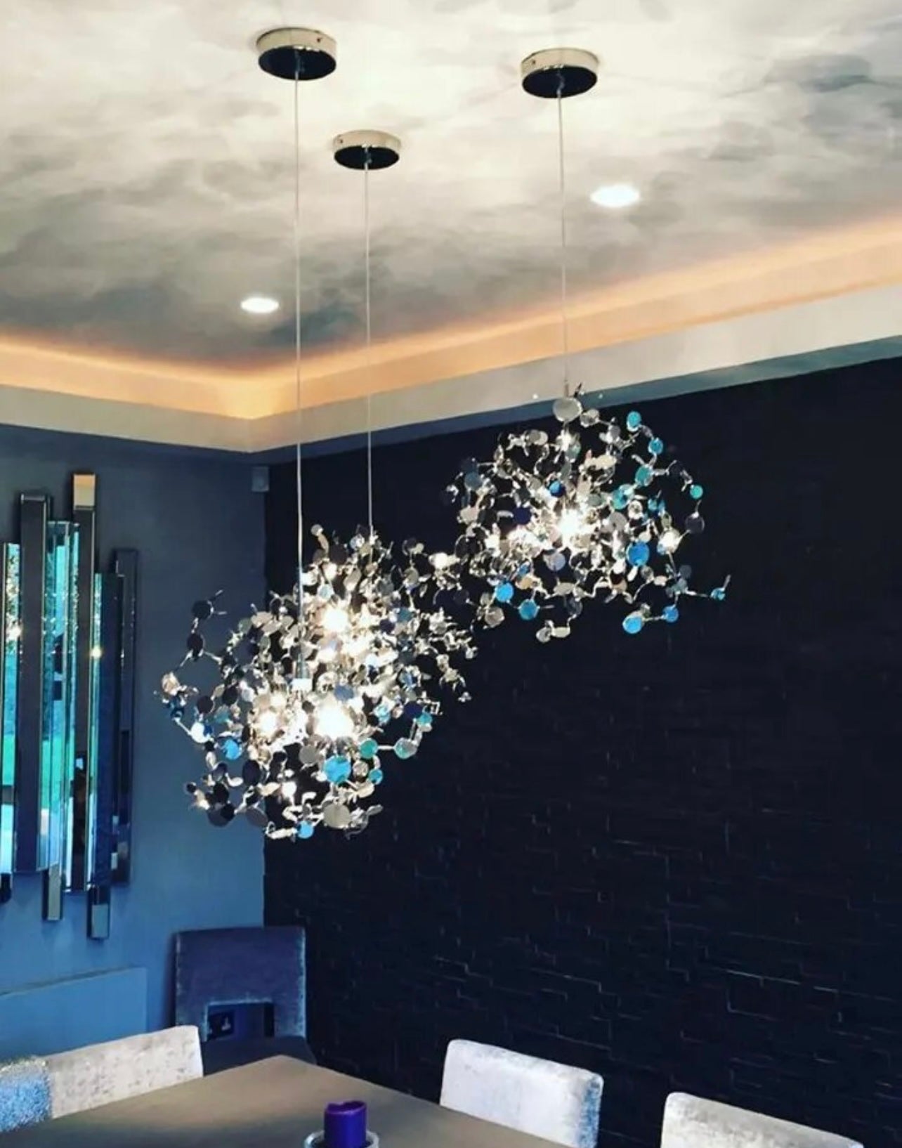 Modern Suspended Sequin Pendant Lights