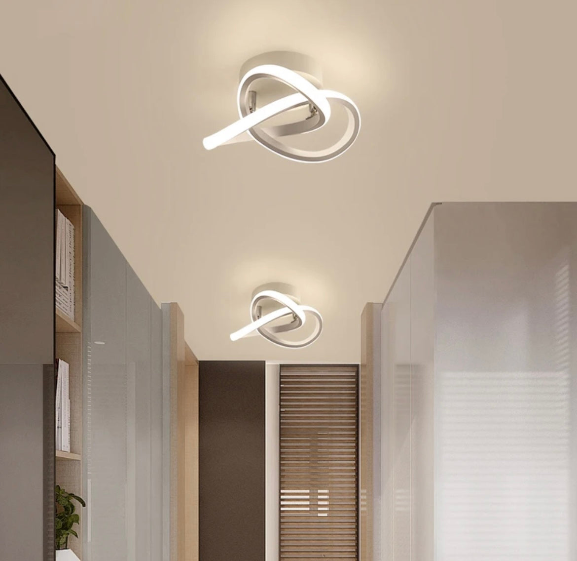 Modern Swirl LED Ceiling Lighting