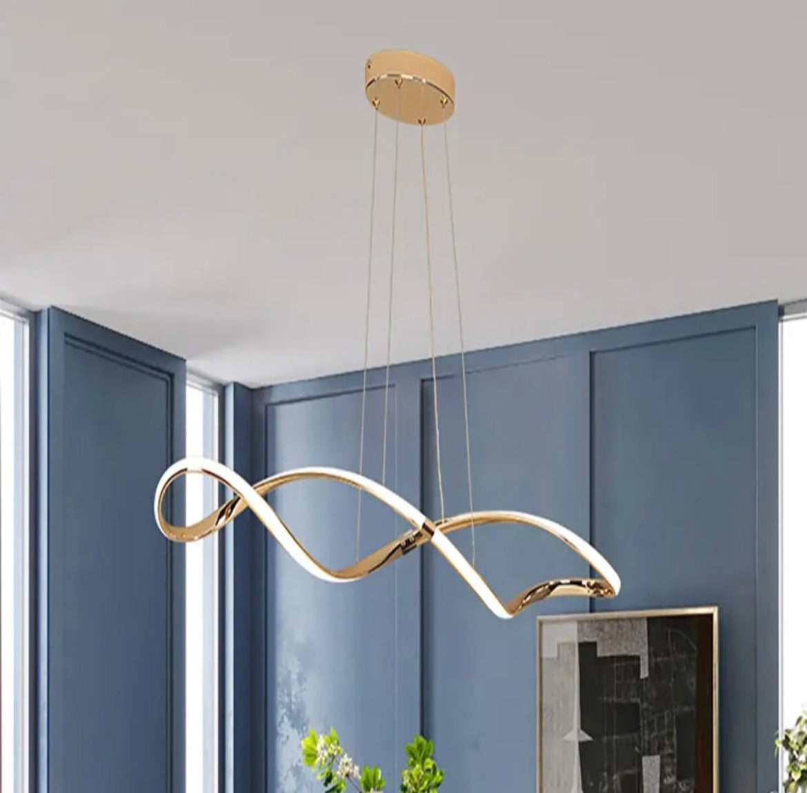 Modern Twisted Pendant Light