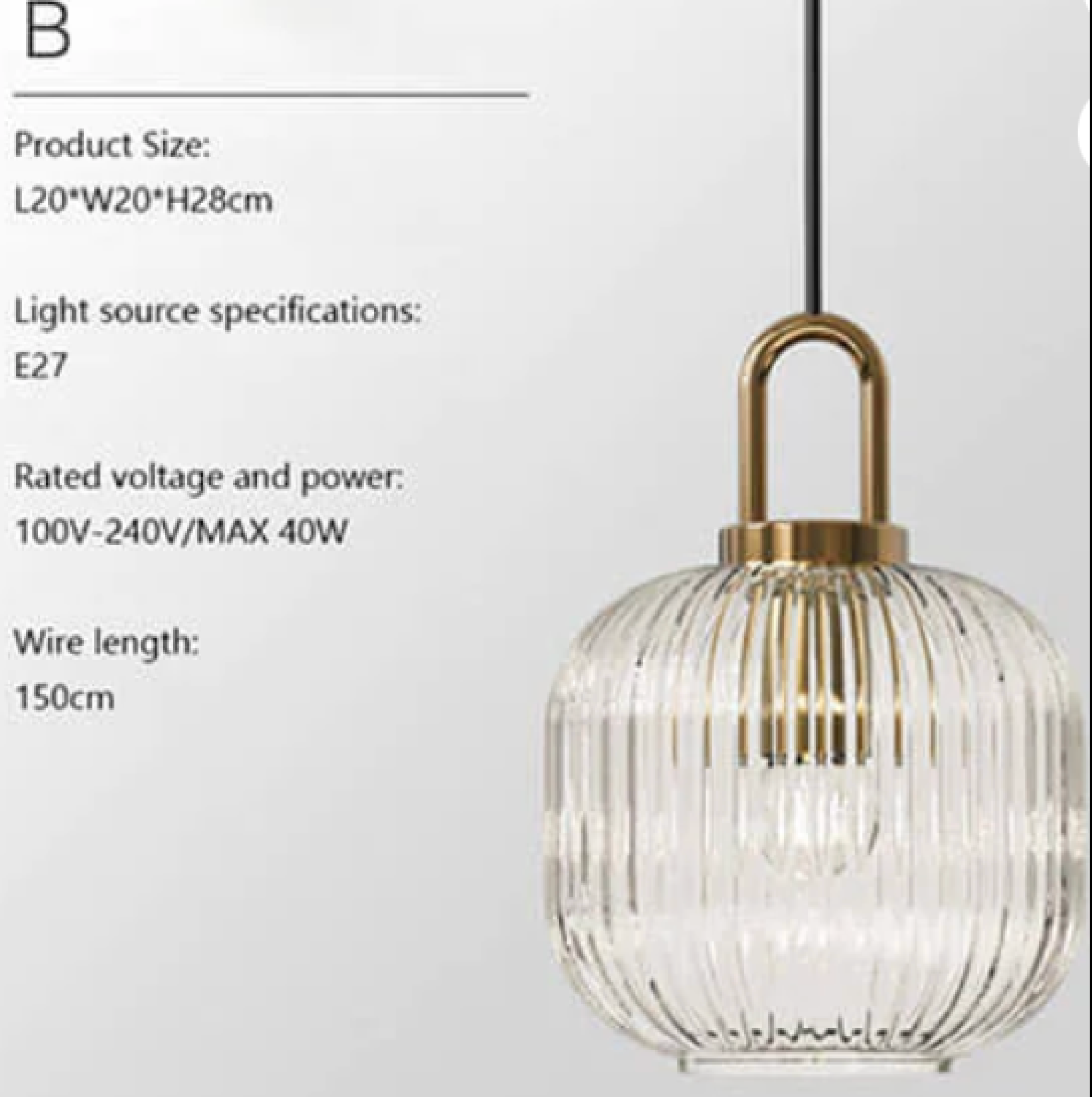 Nordic Glass Pendant Lighting (OPEN BOX)